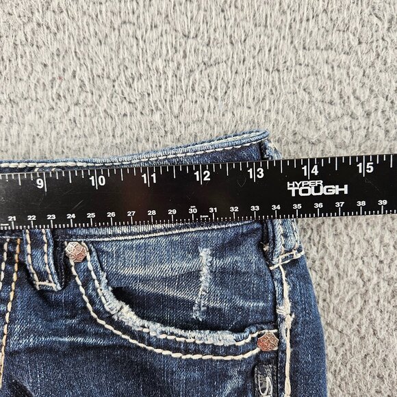 Silver Jeans Aiko Capri Womens 24 Distressed Denim Defined Curve New With Tags - Picture 9 of 16